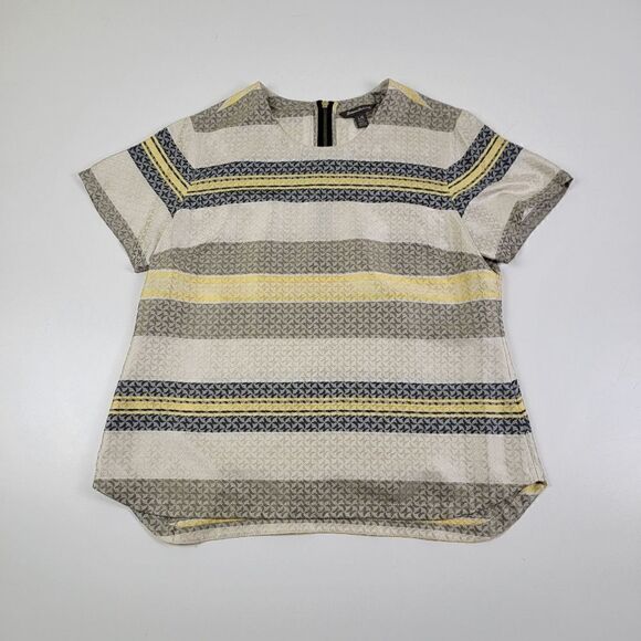 Tommy Bahama Striped Silk Blouse Multicolor Size Large - Picture 1 of 10